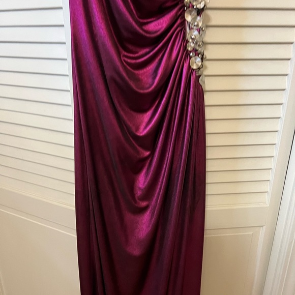 Robert Rodriguez Purple Metallic One Shoulder Gown Size 4 - Picture 13 of 16